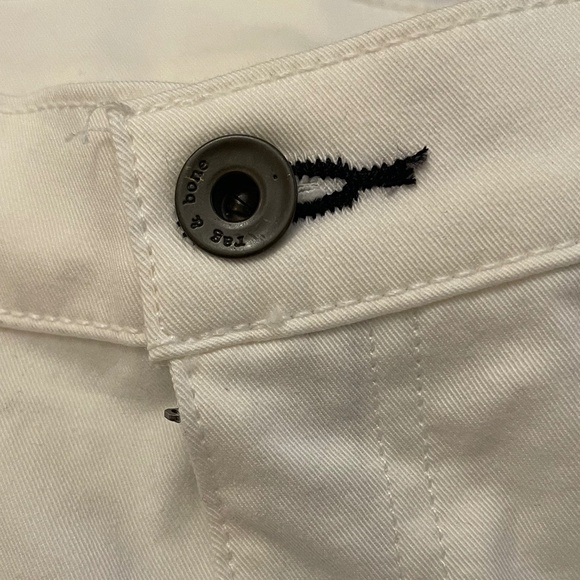 NWT! Rag & Bone Ivory Gold Lambskin Lamb Leather Trim Jeans 27 Intermix - Picture 6 of 16